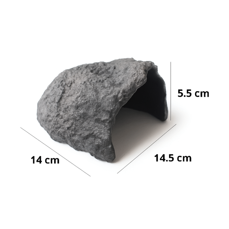 Cueva refugio de roca para reptiles y anfibios – 14x14,5x5,5 cm