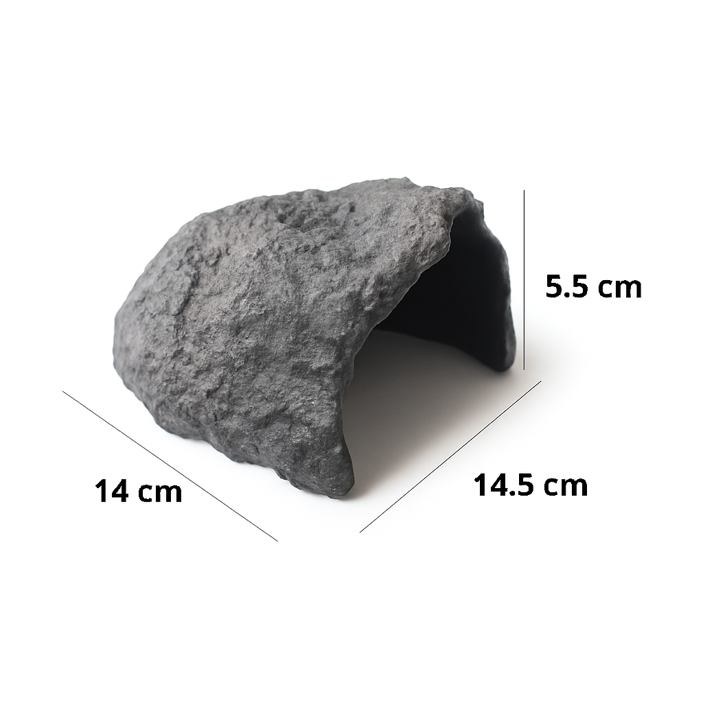 Cueva refugio de roca para reptiles y anfibios – 14x14,5x5,5 cm