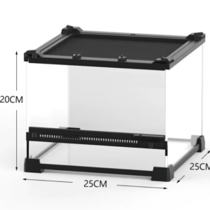 Terrario de vidrio de acceso frontal y superior