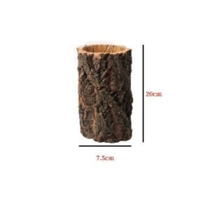 Tubo símil corcho escondite para reptiles – 7,5x20 cm